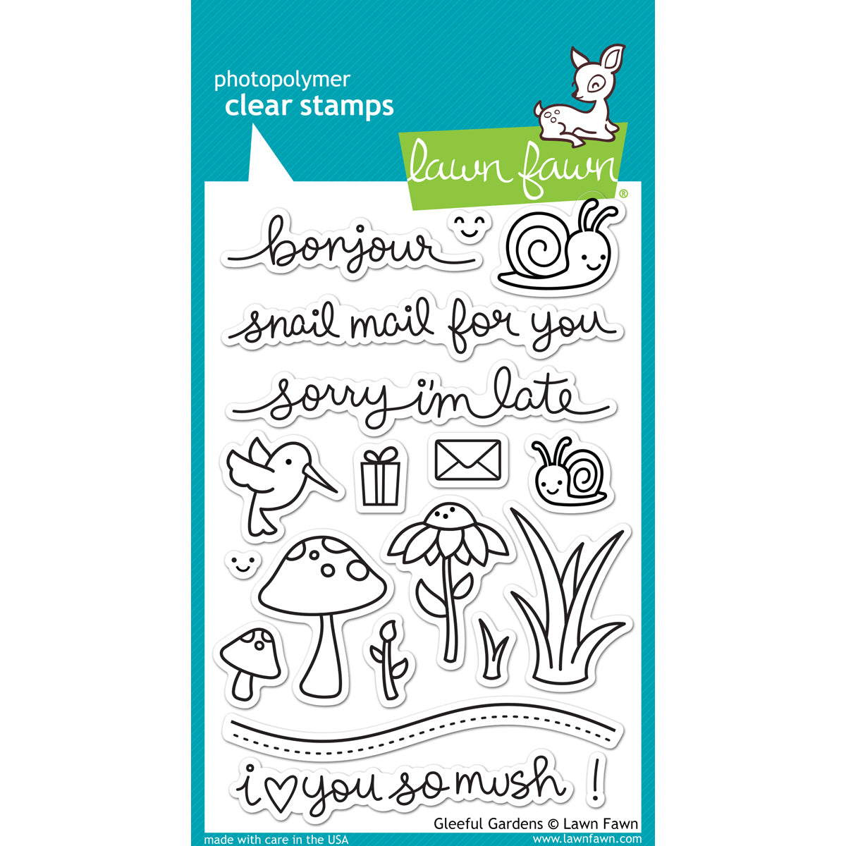Lawn Fawn Clear Stamps 4"X6" - Gleeful Gardens