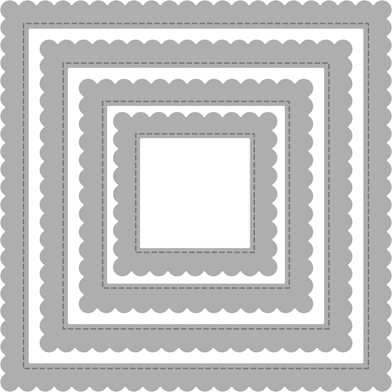Paper Rose Dies - Scalloped Square Frames