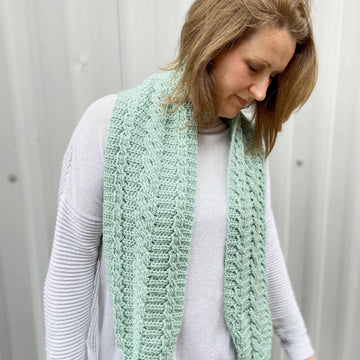 Neo Mint Cable Scarf