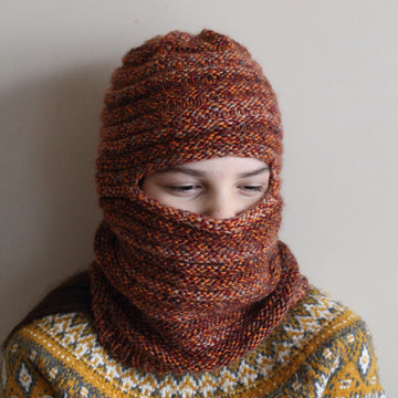 Raven Balaclava for Aran