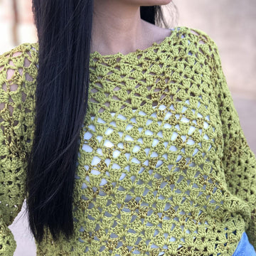 Lacy Crochet Sweater Top