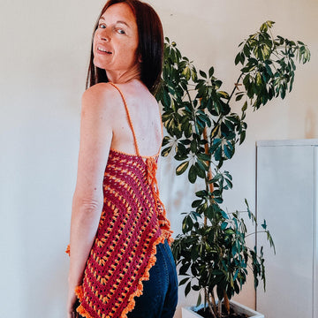 Puff Stitch Granny Square Top