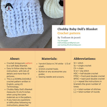 Chubby Baby Doll's Blanket