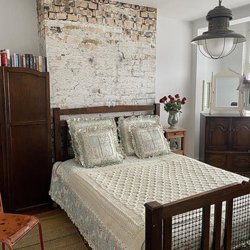 Cabled Trellis Blanket