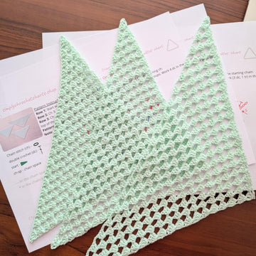 3-in-1: Crochet Bandana, Shawl, Baktus #105