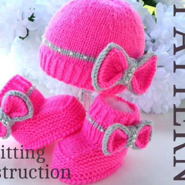 Knitted Baby Shoes Baby Beanie Pattern Baby Girl