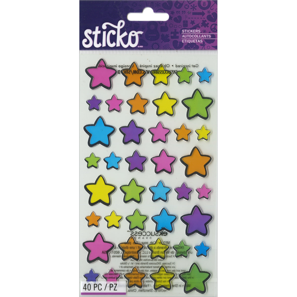 Sticko Stickers - Technicolor Stars