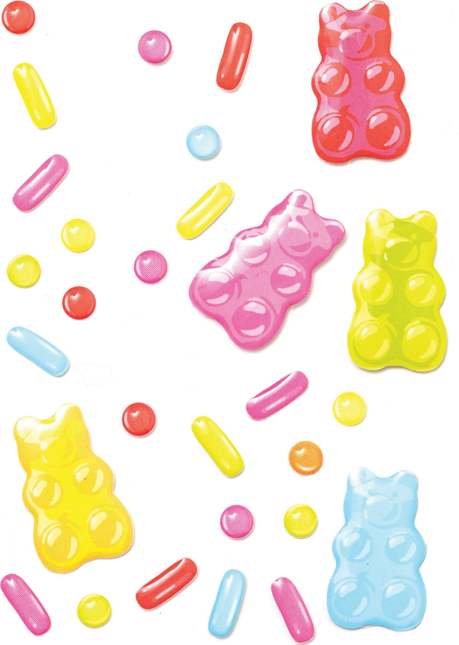 American Crafts Dear Lizzy Here & Now Epoxy Stickers 63/Pkg - 620447