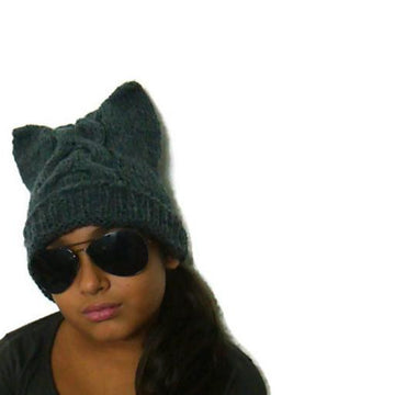 Knit Cat Ear Hat