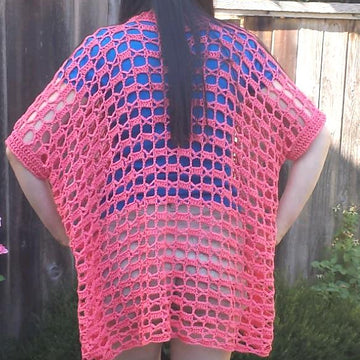 Easy One-Piece Rectangle Crochet Cardigan