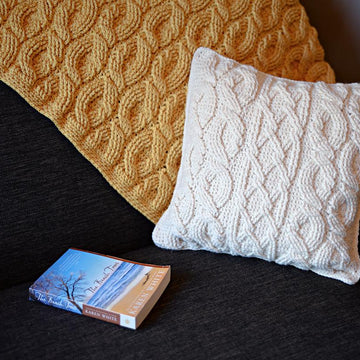 Cozy Cabled Crochet Pillow