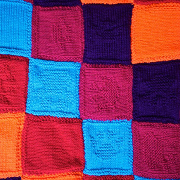 Purly Pawprint Patchwork Blanket