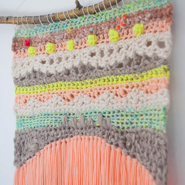 Neon Waves Remix Wall Hanging