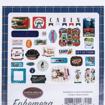 Echo Park Paper Carta Bella Cardstock Ephemera 33/Pkg - Icons, Summer Camp