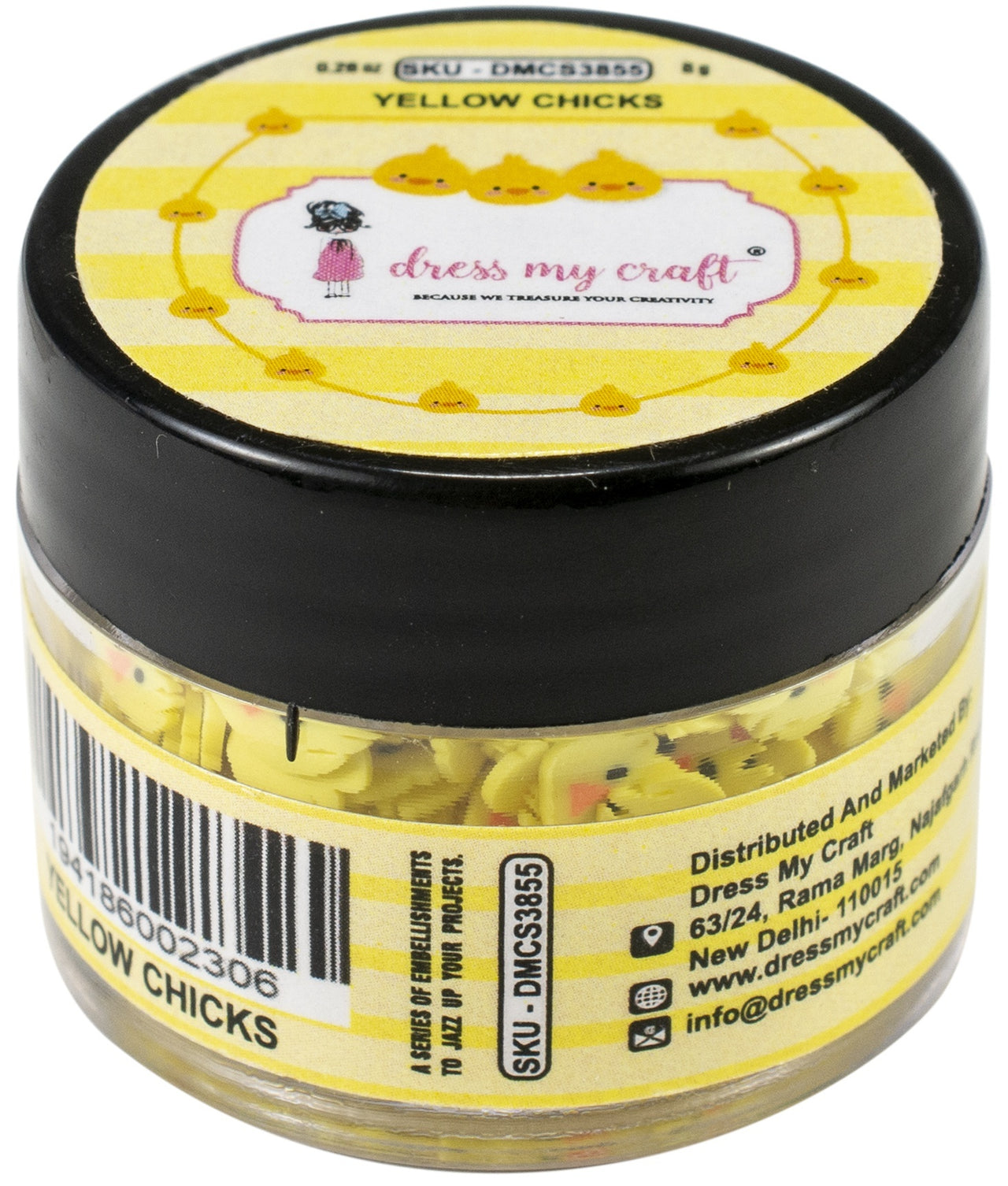 Dress My Crafts Shaker Elements 8gm - Yellow Chicks