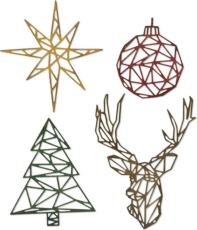 Sizzix Thinlits Dies By Tim Holtz - Geo Christmas