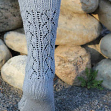 Leafy lace socks