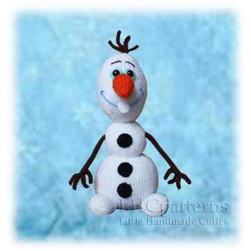 Olaf Snowman Knitting PATTERN, Frozen Inspired Knitted Snowman
