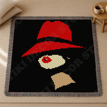 Red Hat Woman Blanket C2C Crochet PATTERN