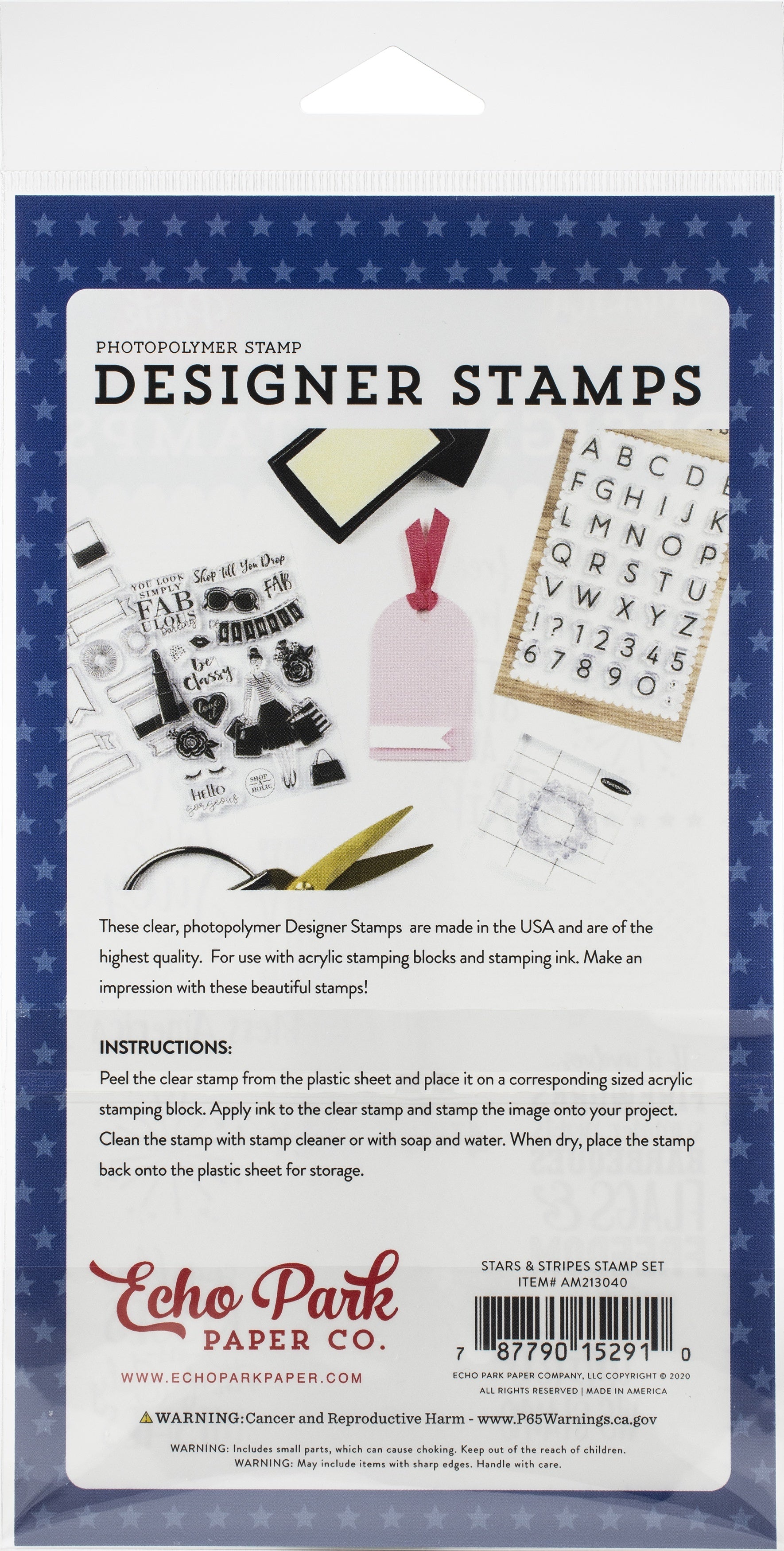 Echo Park Paper Echo Park Stamps - Stars & Stripes, America