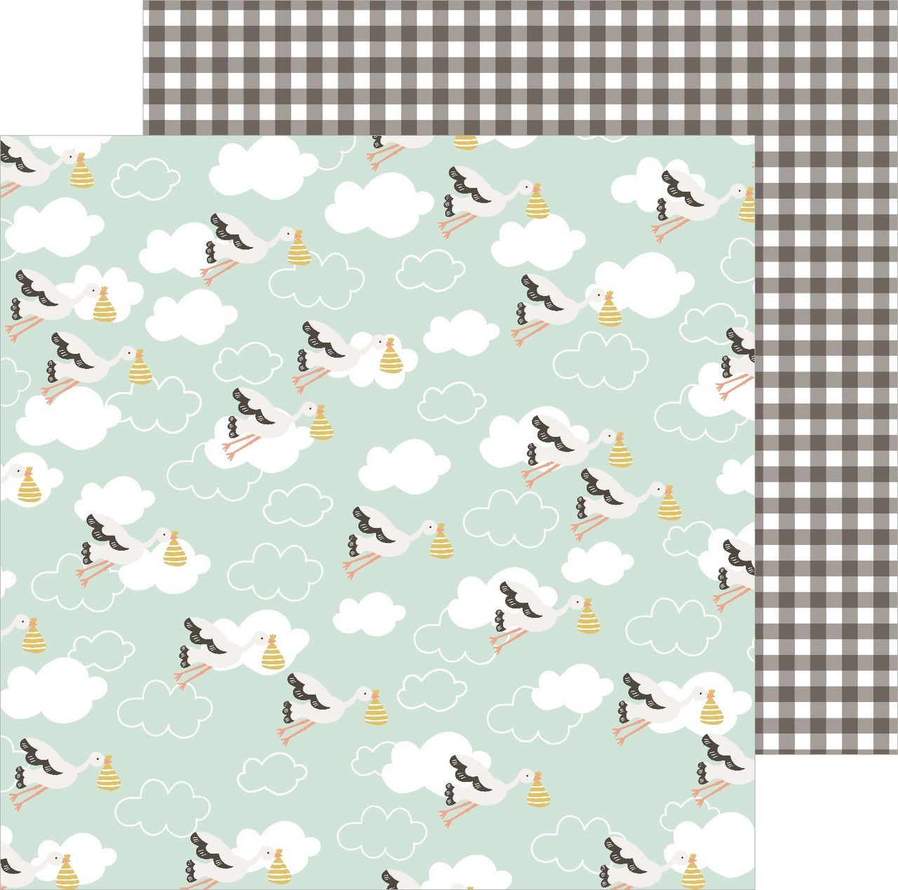 American Crafts Peek-A-Boo You Double-Sided Cardstock 12"X12" 25/Pkg - Special Delivery, Girl