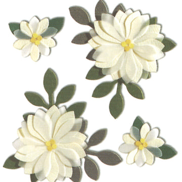Jolee's Boutique Dimensional Stickers - Vanilla Flowers