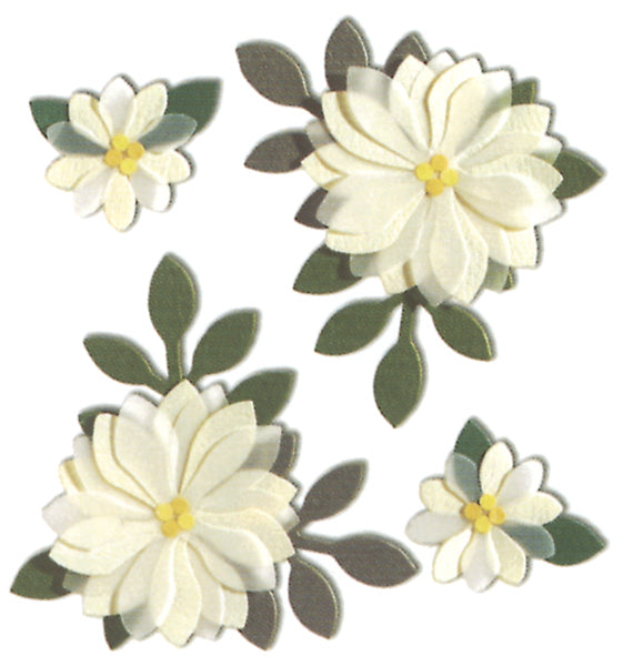 Jolee's Boutique Dimensional Stickers - Vanilla Flowers