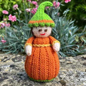 Halloween Pumpkin Doll Knitting Pattern - Toy Knitting Pattern