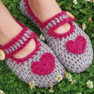 Mary Jane crochet slippers