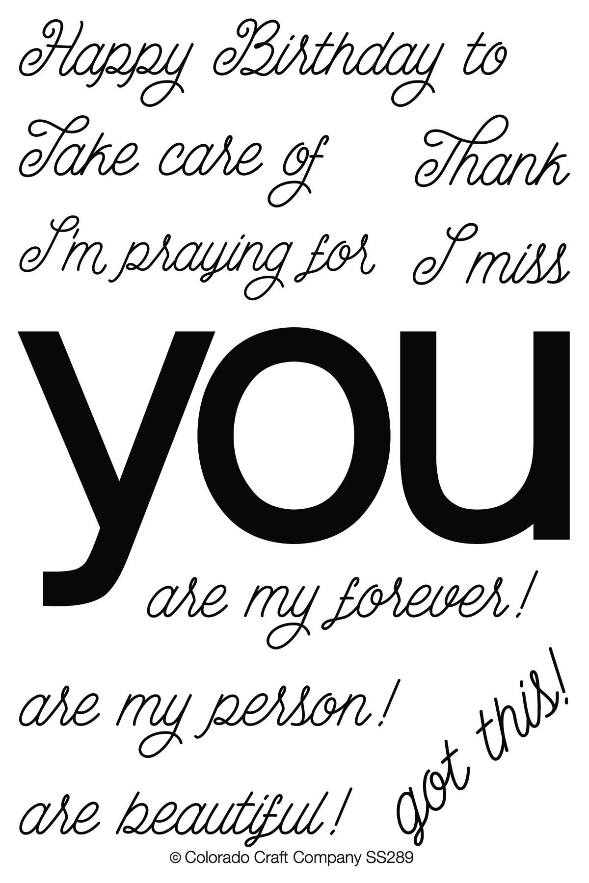 Colorado Craft Company Clear Stamps 4"X6" - You Greetings-Savvy Sentiments