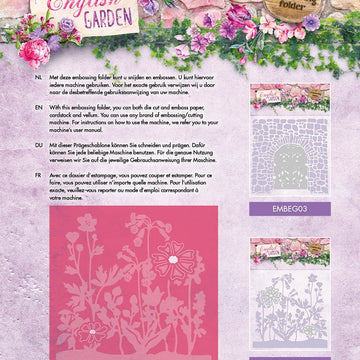 Studio Light English Garden Embossing Folder Die Cut - NR. 04