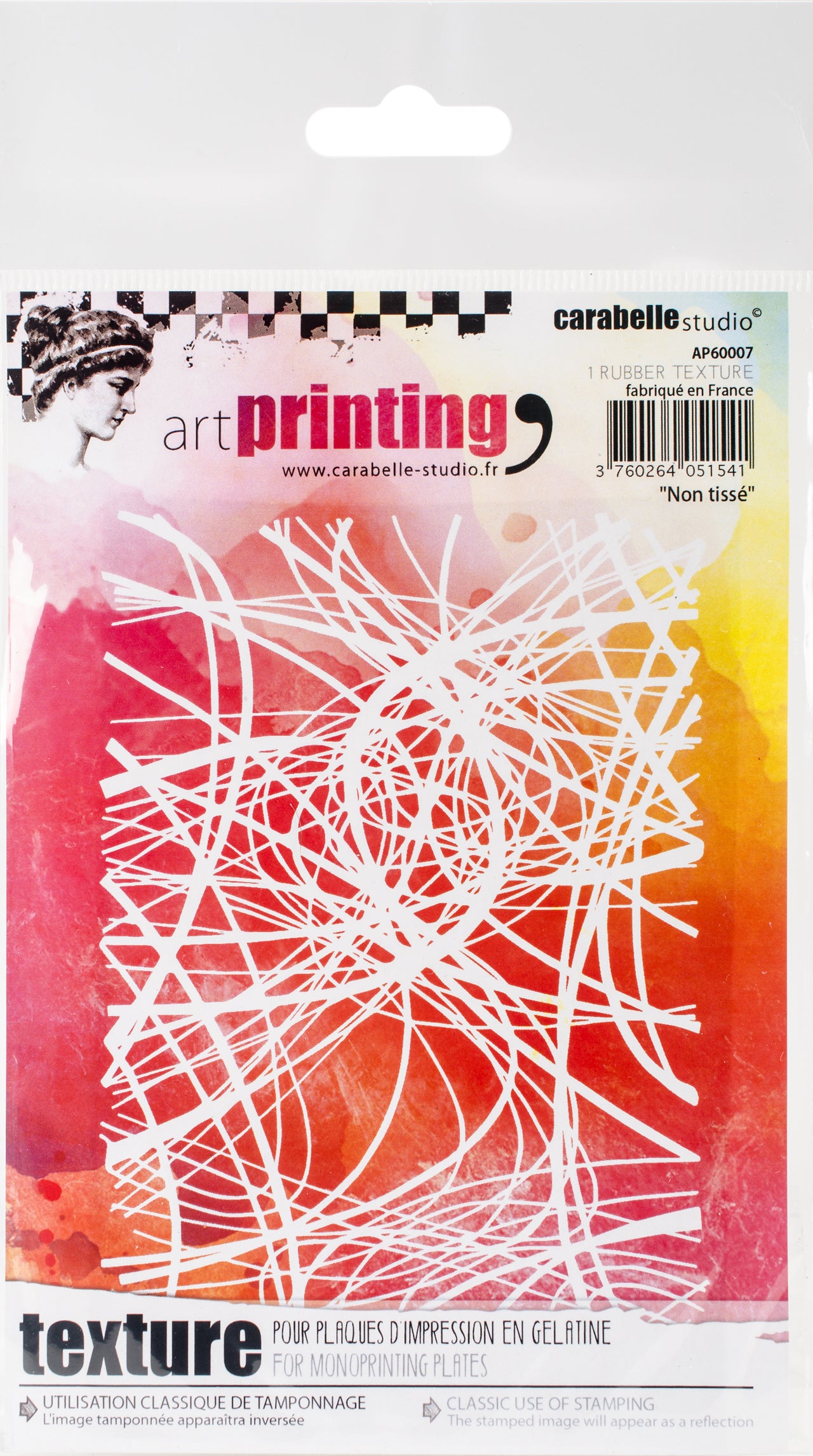 Carabelle Studio Art Printing A6 Rubber Texture Plate - Nonwoven
