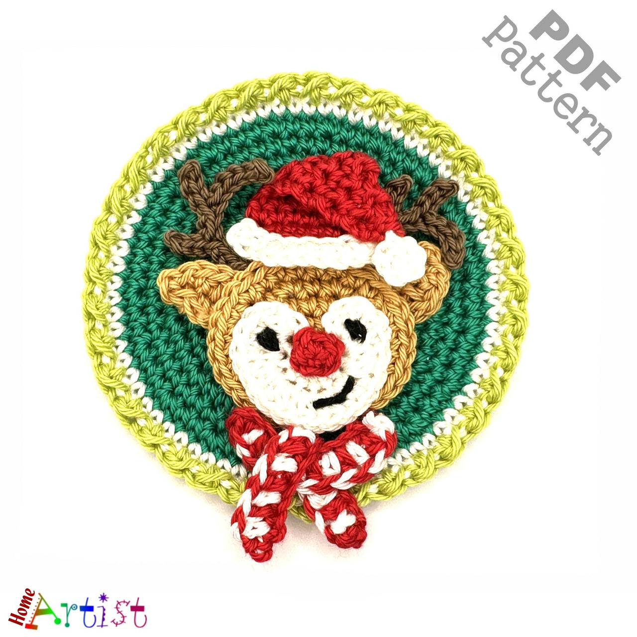 Reindeer crochet Patch