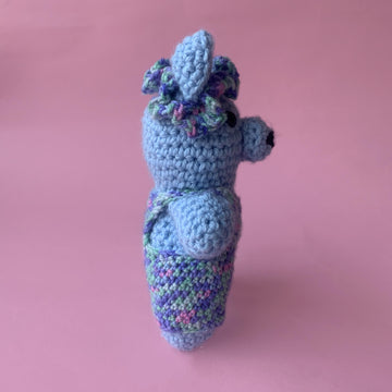 Crochet Blue Bear with Dungarees
