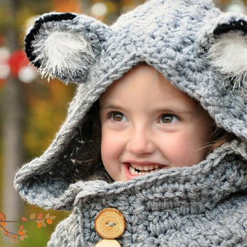 Woodland Friends Hooded Cowl (Fox/Skunk/Wolf)