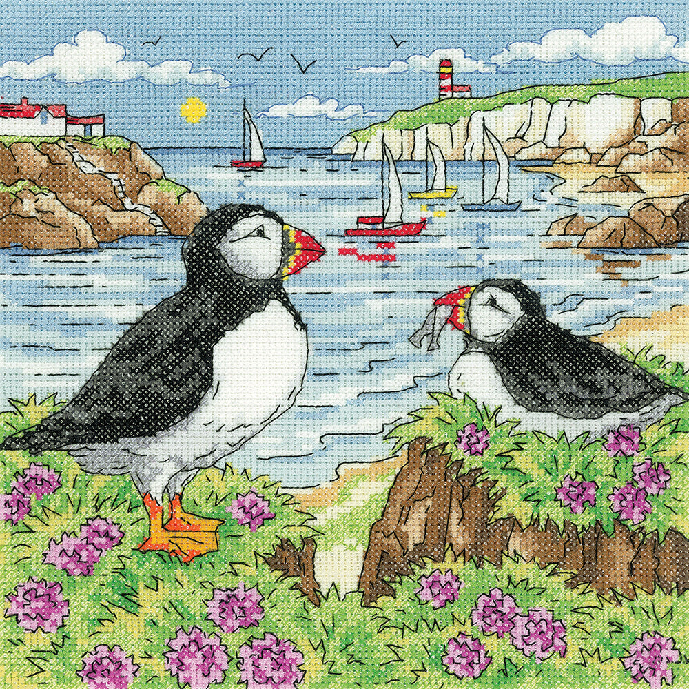 Heritage Puffin Shore Cross Stitch Kit