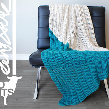 Triangle Color Blocked Throw Blanket (2015002)
