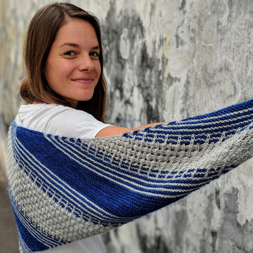 Lines and Lattice Shawl