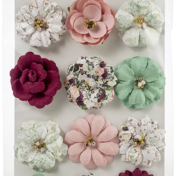 Prima Marketing Mulberry Paper Flowers - Turquoise/Pretty Mosaic