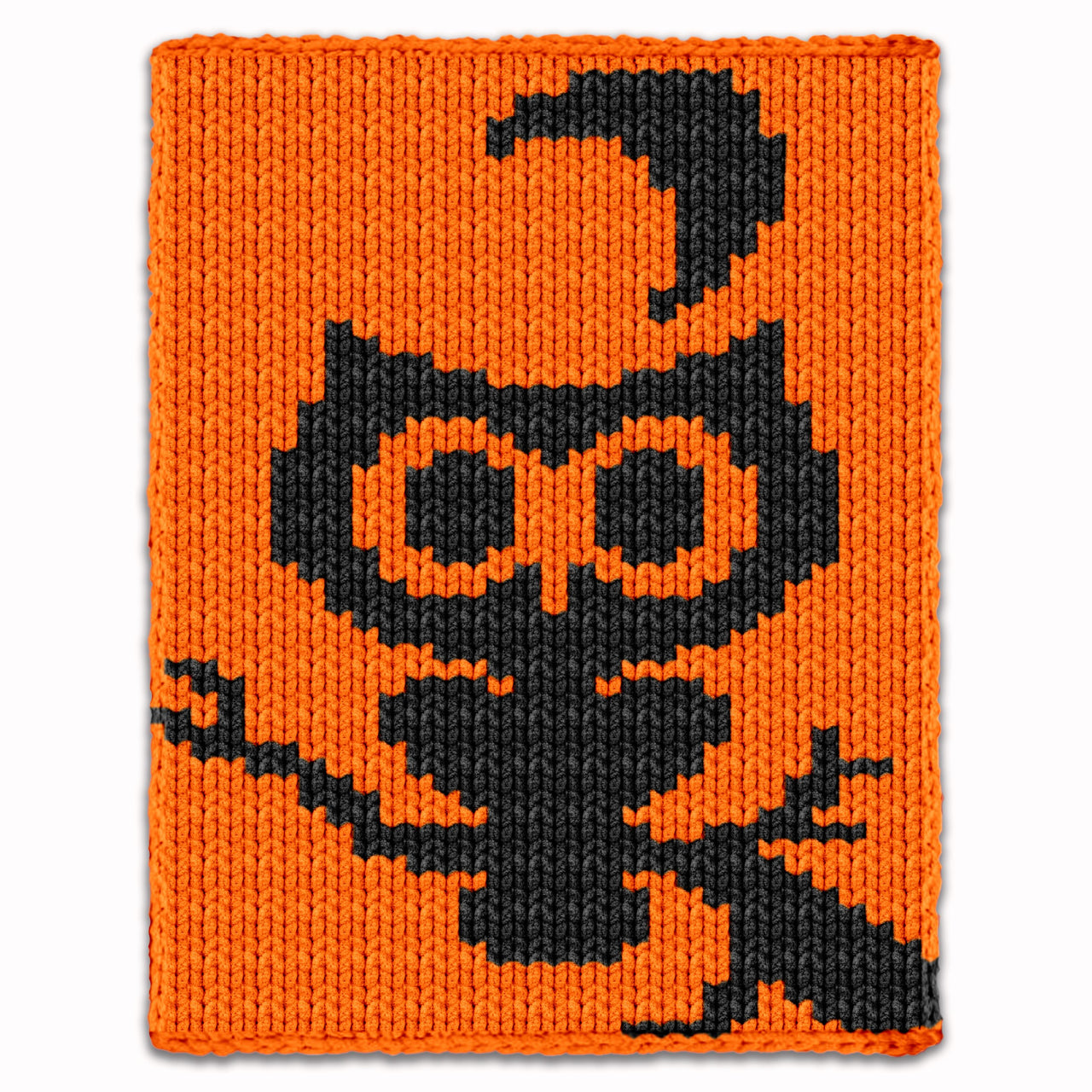 Halloween Night Owl - Chunky Blanket, Hand Finger Knitting Pattern