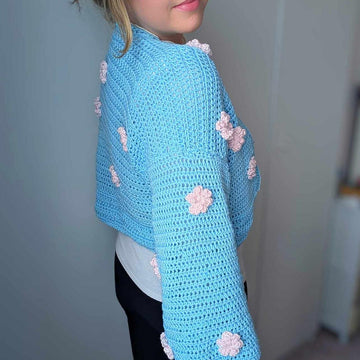 Crochet Cherry Blossom Cardigan Bolero Pattern