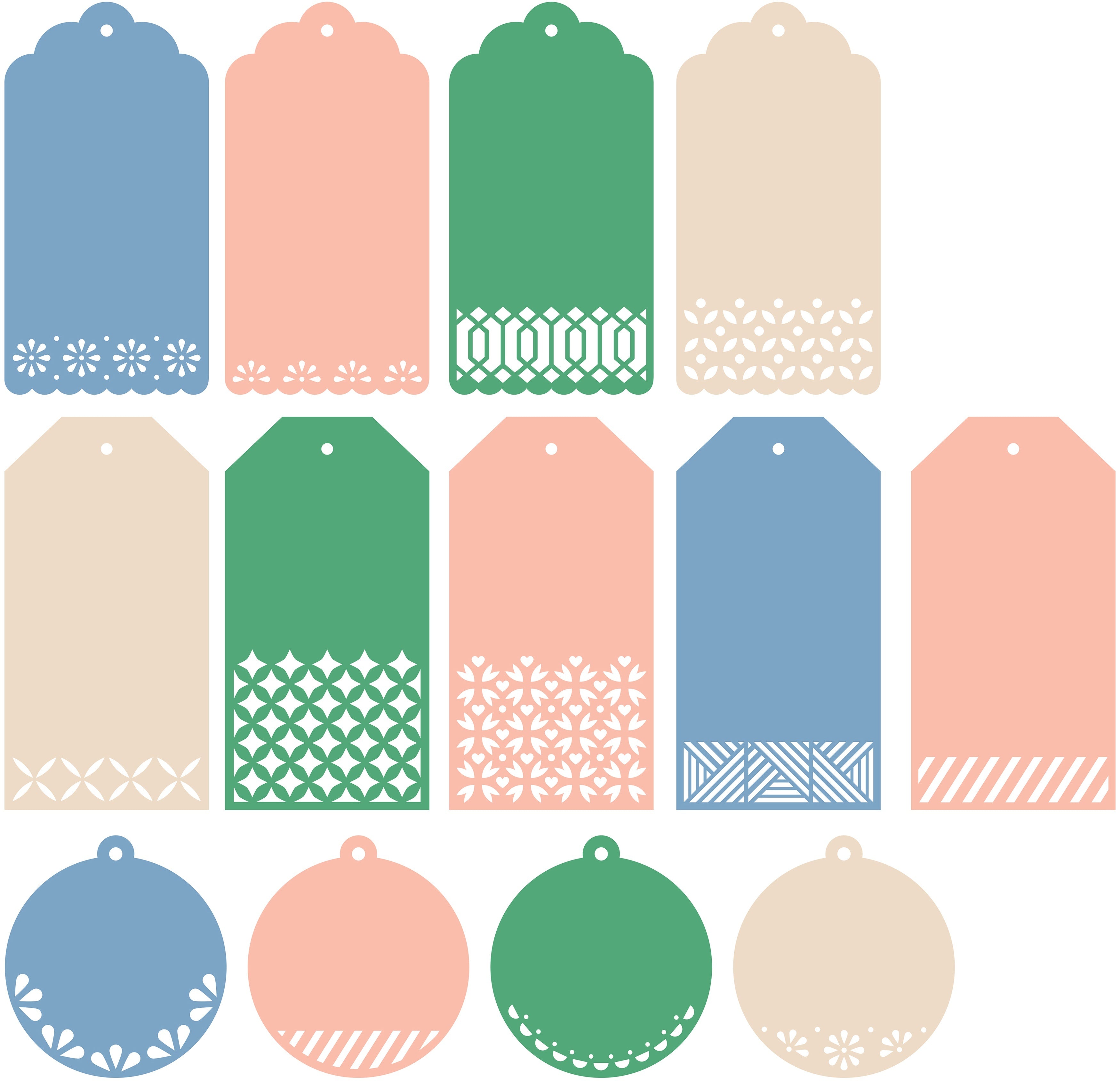 Pinkfresh Studio Essentials Die Set - Classic Tags With Fillable Elements