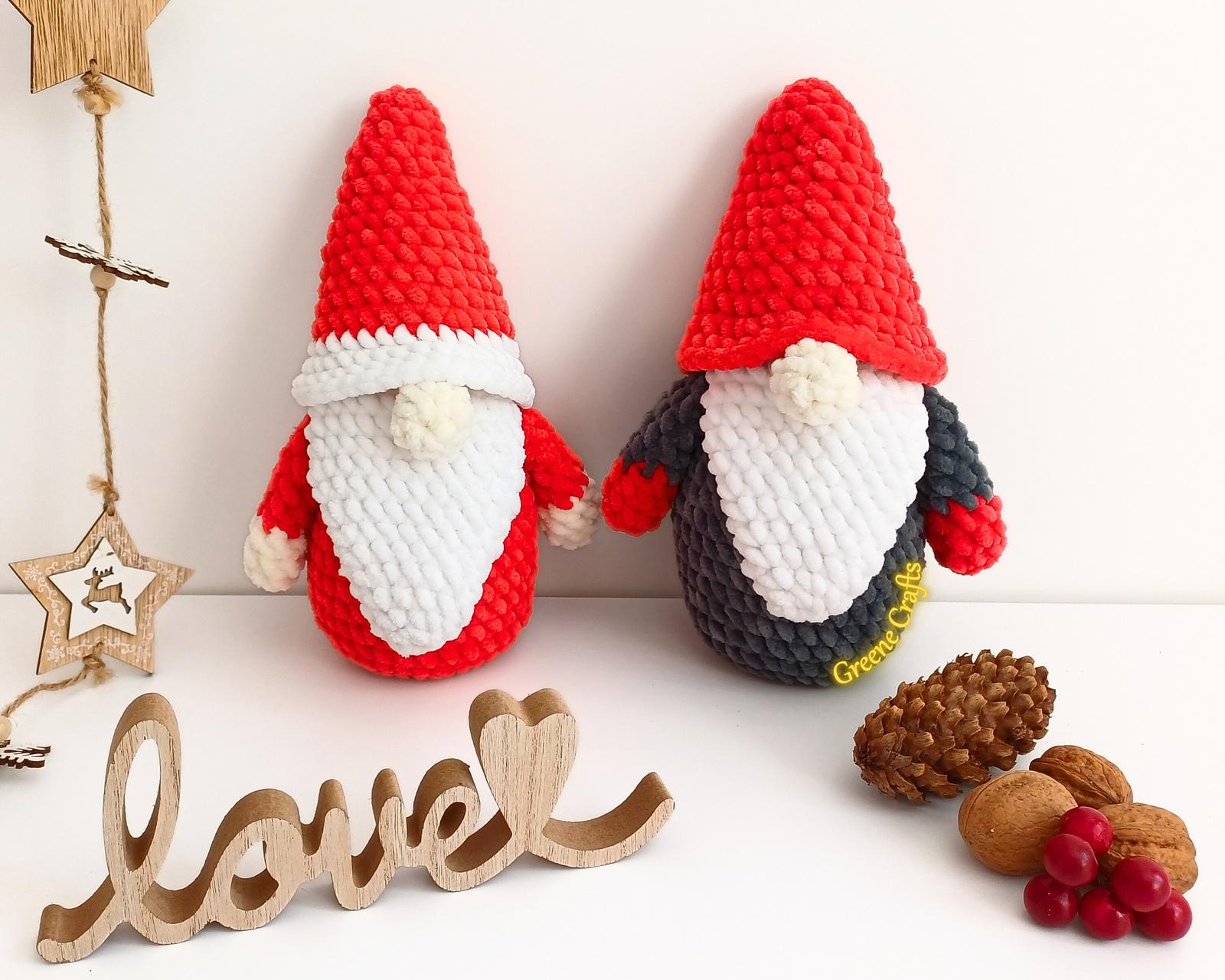 Christmas Gnome Plush Toy – No Sew Crochet Pattern
