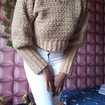 Cropped crochet sweater pattern