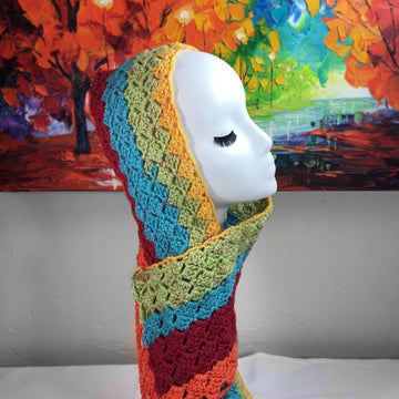 Sweet Stripes Hooded Scarf