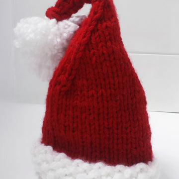 Santa Hat, Super chunky, quick knit for all the family, baby to adult