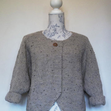 Aran Garter Stitch Cardigan