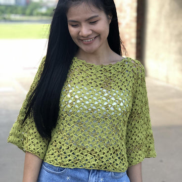 Lacy Crochet Sweater Top