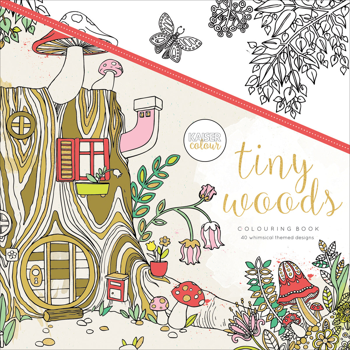 Kaisercraft KaiserColour Perfect Bound Coloring Book 9.75"X9.75" - Tiny Woods