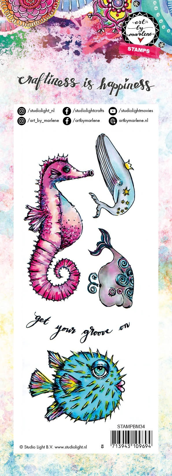 Studio Light Art By Marlene 3.0 Stamps - NR. 34, Whimsical Swimmers